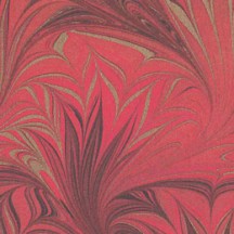 Red, Black & Gold Marbled Print Italian Paper ~ Tassotti